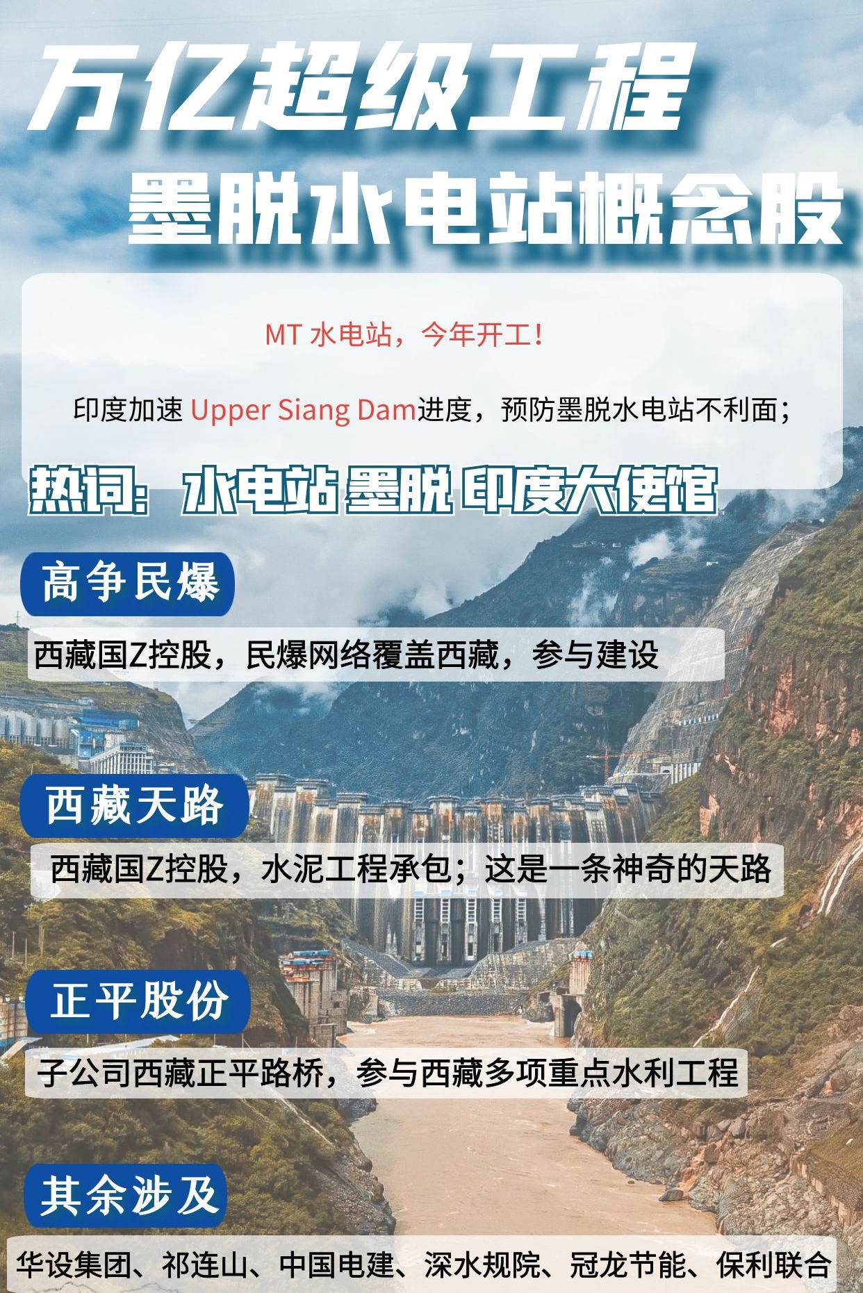 巨型水电站项目  墨脱水电站